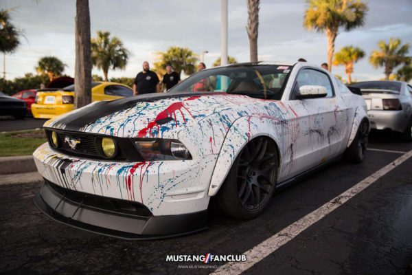 mustang week 16 2016 hard rock cafe car show meet mw16 mustangfanclub mustang fan club rob rabon plastidip bagged s197 air suspension airlift