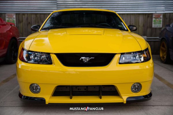mustang fan club mustangfanclub instagram meet beaver bar mw16 week myrtle beach south carolina screaming yellow new edge roush front bumper