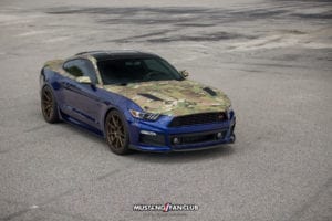 velgen wheels deep impact blue s550 mustang fan club roush performance front fascia camo wrap upr products steve gelles mustang week 2016 16'