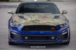 deep impact blue s550 mustang fan club roush performance front fascia camo wrap upr products steve gelles mustang week 2016 16'