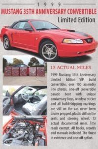 dennis collins mustang mustangs barrett-jackson barrett jackson mustang fan club mustangfanclub world record auction foxbody sn95 low mileage