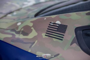 deep impact blue s550 mustang fan club roush performance front fascia camo wrap upr products steve gelles mustang week 2016 16'