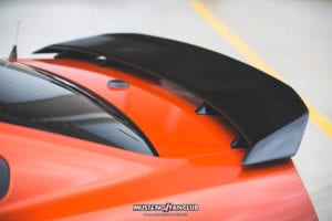 mustang fan club mustangfanclub @mustangfanclub 2011 11 mustang coyote 5.0L 5.0 wrapped bagged air suspension air lift performance rotiform wheels dillon shand RSE GT/CS GTCS spoiler S197 3m 1080 fiery orange