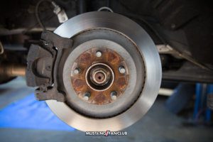 baer eradispeed eradispeed+ brakes mustangfanclub mustang fan club vossen vfs6 gloss graphite unsprung weight rotors rotor