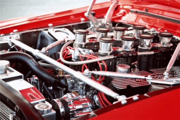 67-Custom-Fastback-Engine custom 67 mustang fastback