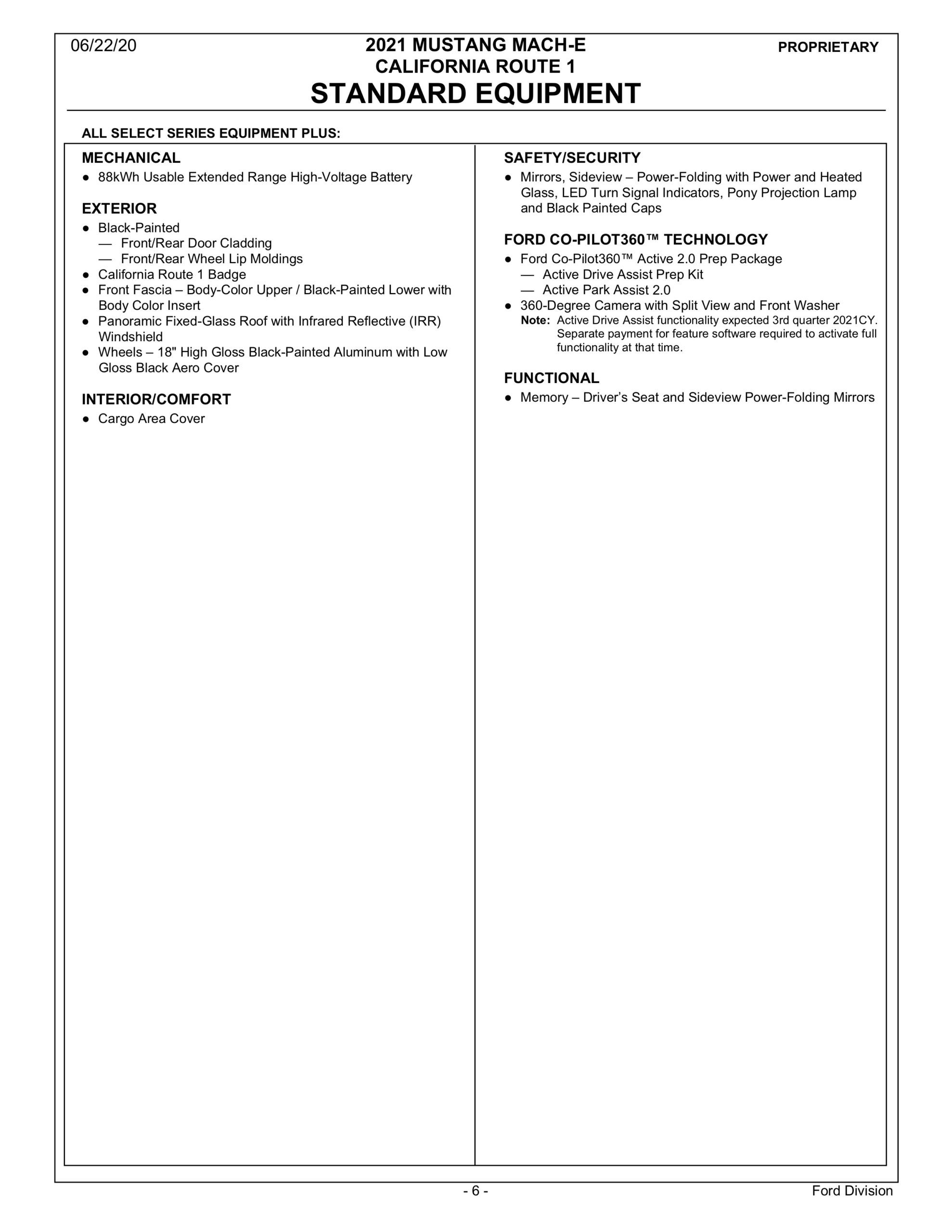 Page 6 2021 Mach E Order Guide