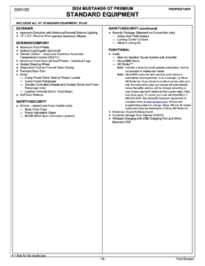 2024 Mustang GT Premium Order Guide